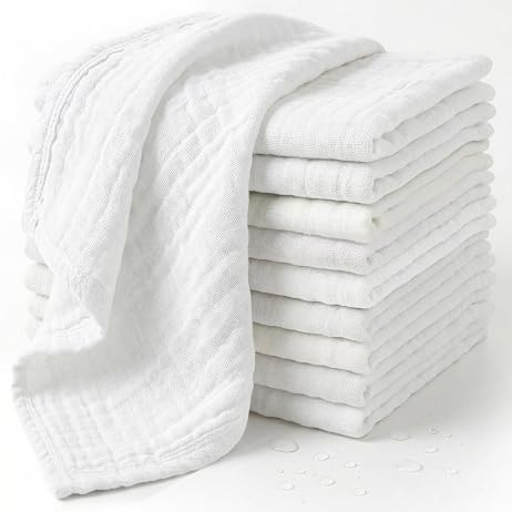 Muslin Baby Washcloths — 10 Pack