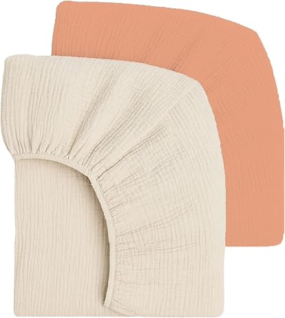 Muslin Fitted Crib Sheets — 2 Pack