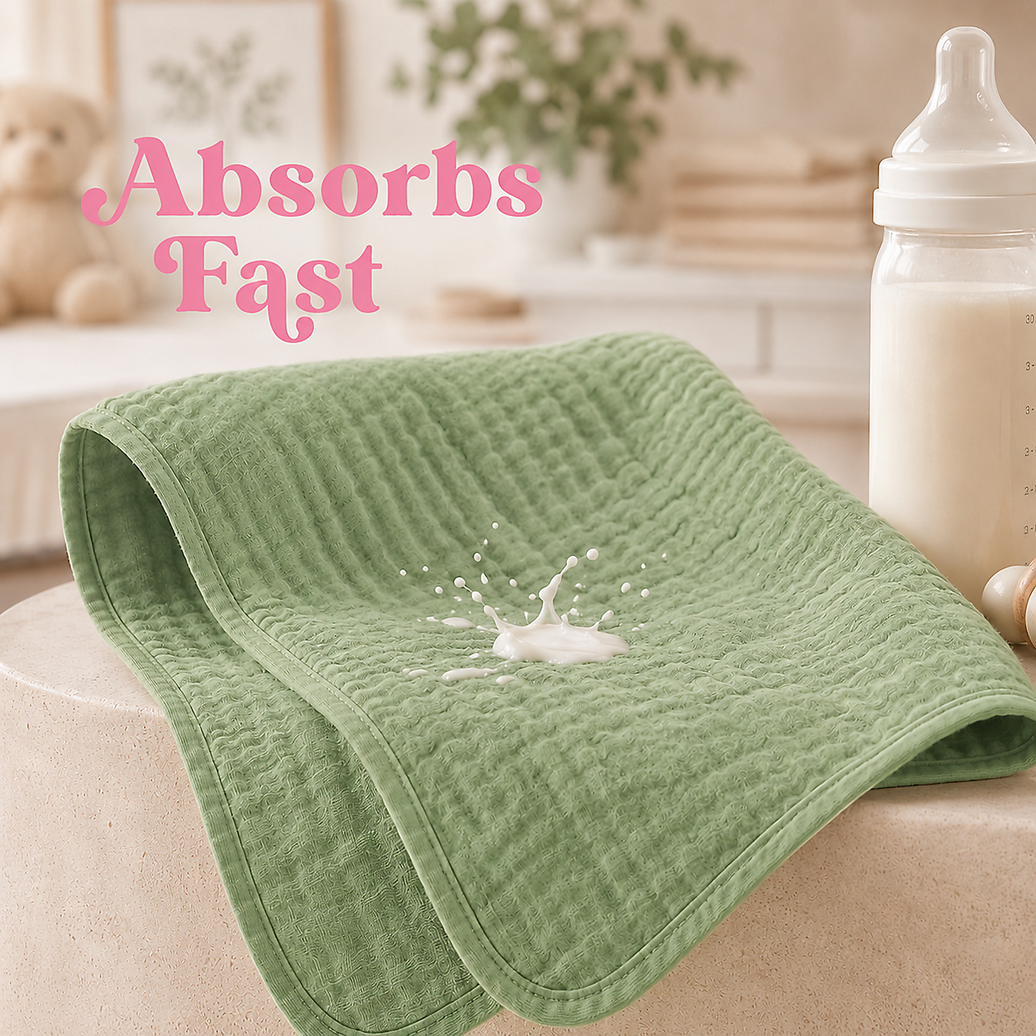 Muslin Burp Cloths — 10 Pack