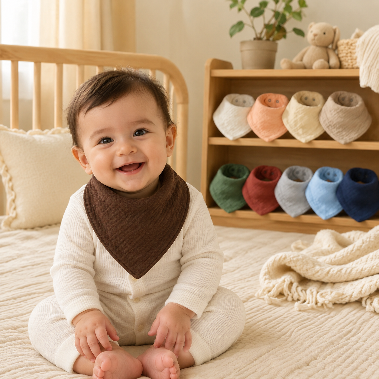 Muslin Bandana Bibs — 10 Pack