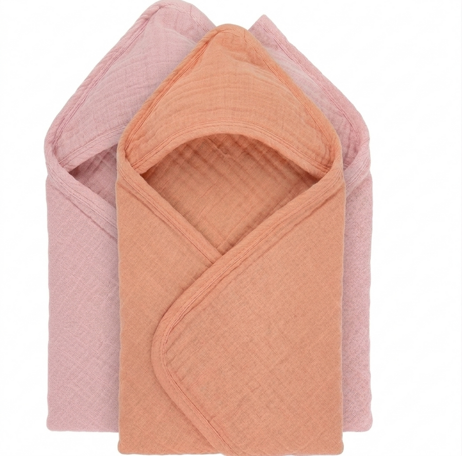 Muslin Hooded Baby Towel — 2 Pack