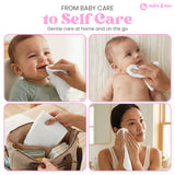 Cotton muslin baby washcloth used for baby care and adult skincare, soft gentle cloth for sensitive skin