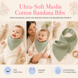 Muslin Bandana Bibs — 10 Pack