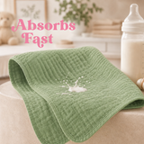 Muslin Burp Cloths — 10 Pack