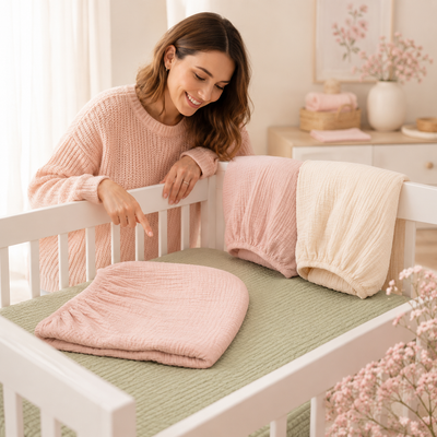 Muslin Fitted Crib Sheets — 2 Pack