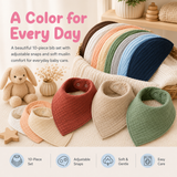 Muslin Bandana Bibs — 10 Pack